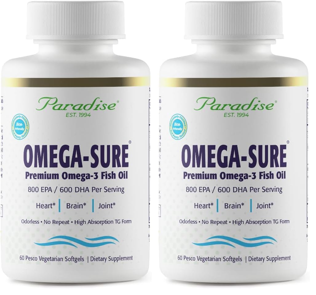 Paradise Herbs Omega-Sure Omega-3 Concentrate bottle label