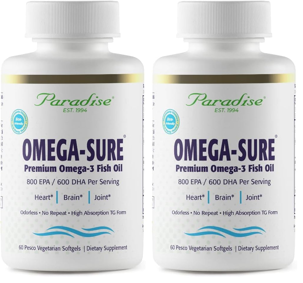 Paradise Herbs Omega-Sure Omega-3 Concentrate bottle label