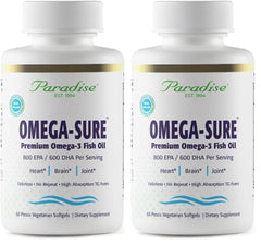 Paradise Herbs Omega-Sure Omega-3 Concentrate bottle label