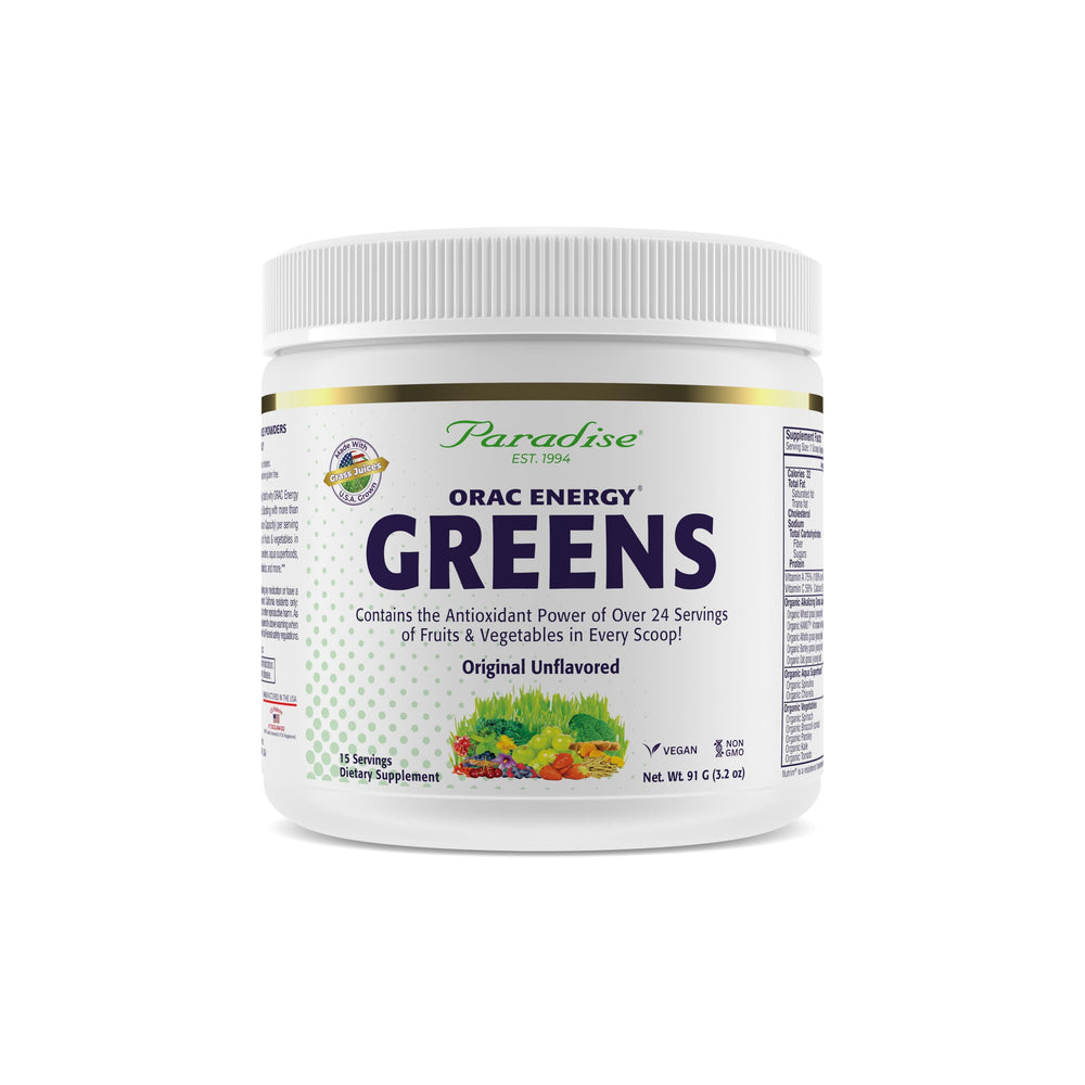 Paradise Herbs ORAC Energy Greens container front label