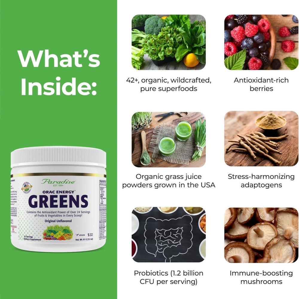 Berry blend with greens powder for antioxidant boost