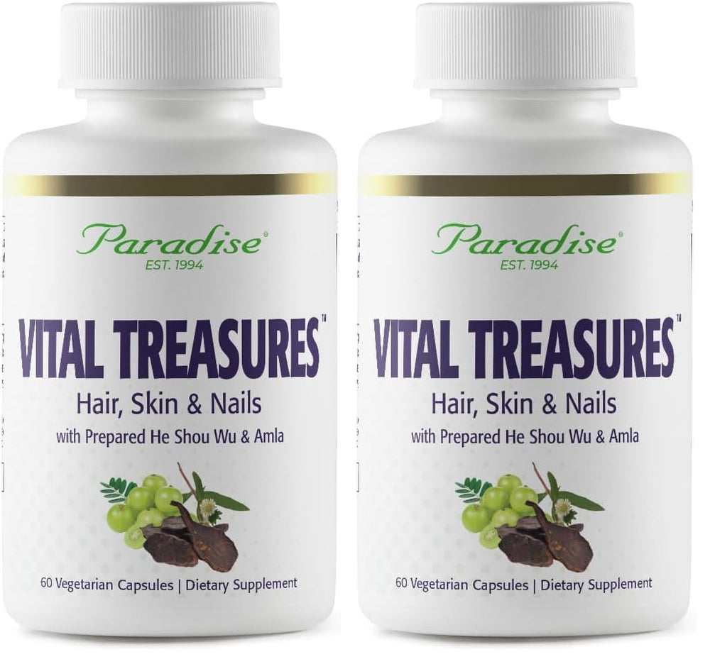 Paradise Herbs Vital Treasures bottle and capsules