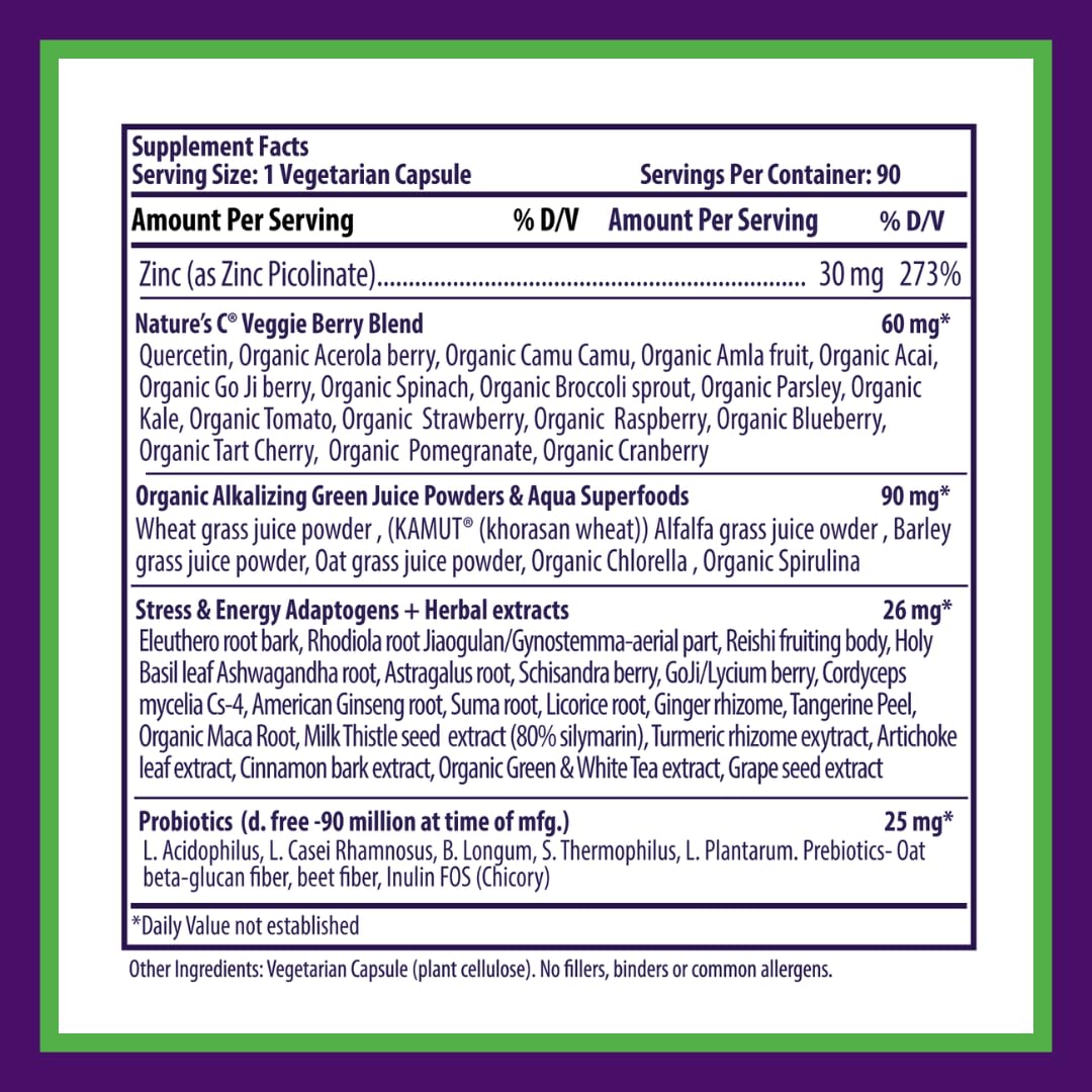 90 capsules per bottle with clean label