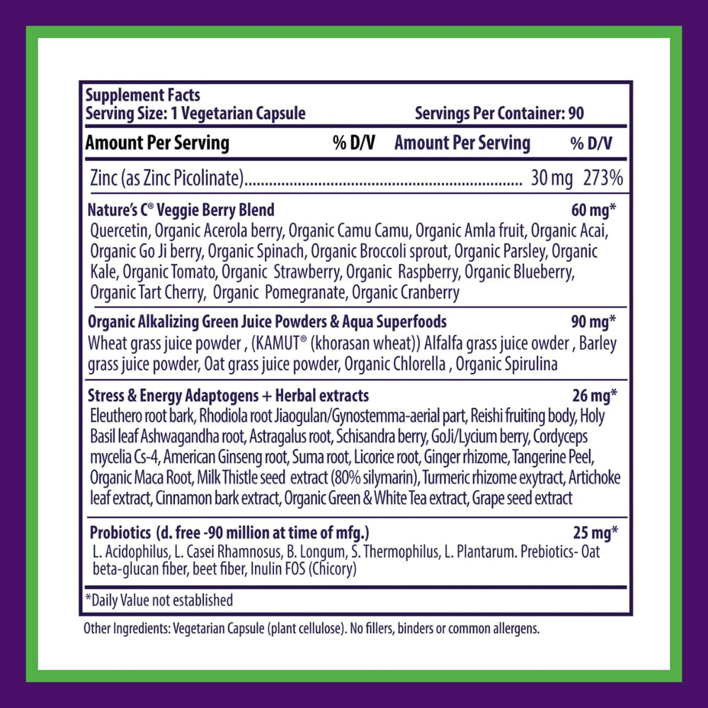 90 capsules per bottle with clean label