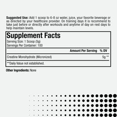 Macro of micronized creatine monohydrate powder