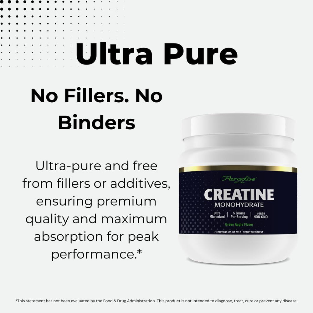 Scooper included with Paradise Creatine Monohydrate powder