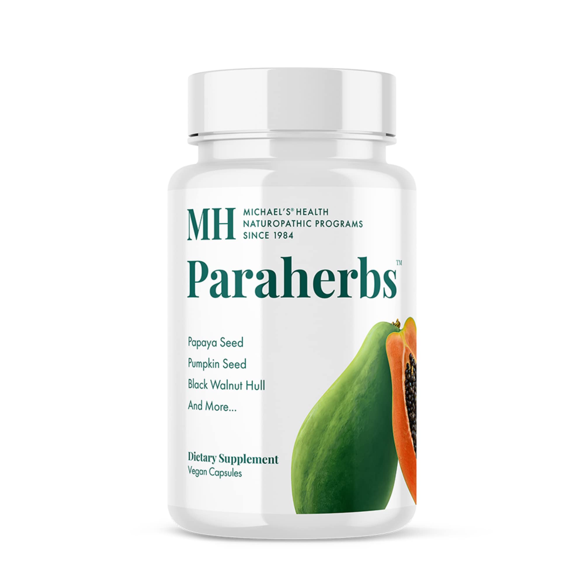 Bottle of Michael's Paraherbs Naturopathic Vegetarian Capsules