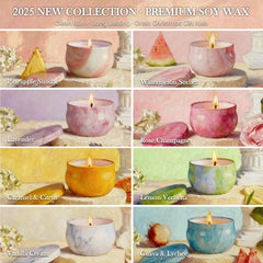 Paris-inspired original hand-painted artwork on the gift box lid