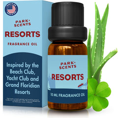 Park Scents Resorts 10ml diffuser oil bottle with Clover Aloe Citrus Daisy label