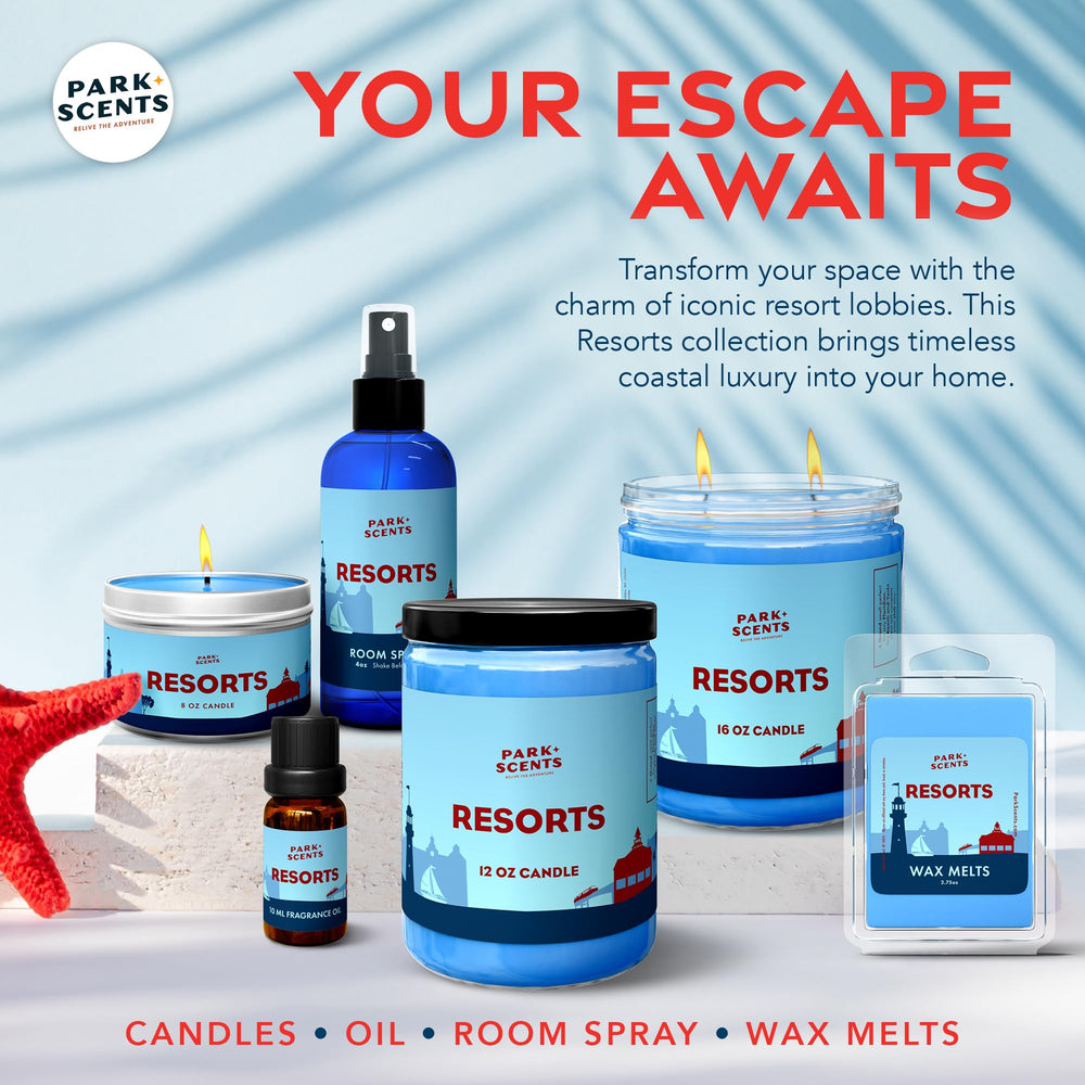Vegan cruelty-free Park Scents Resorts branding on packaging