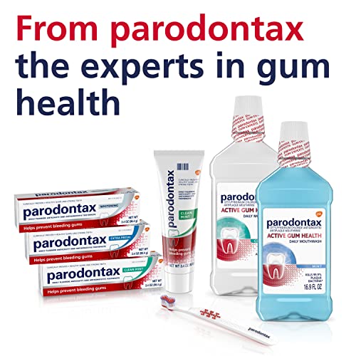 Daily brushing routine with Parodontax toothpaste