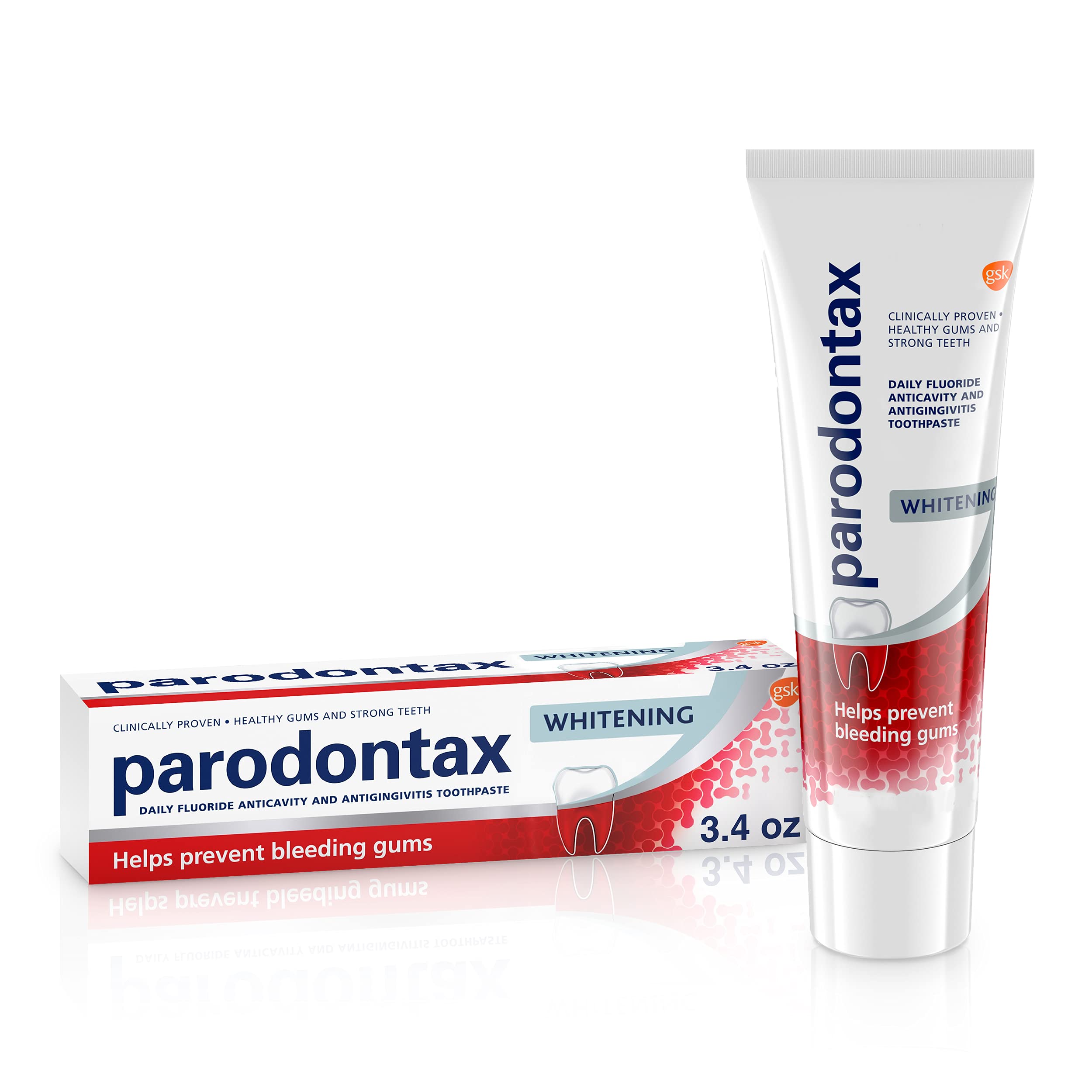 Parodontax Whitening Toothpaste Bleeding Gums 3.4 oz front view