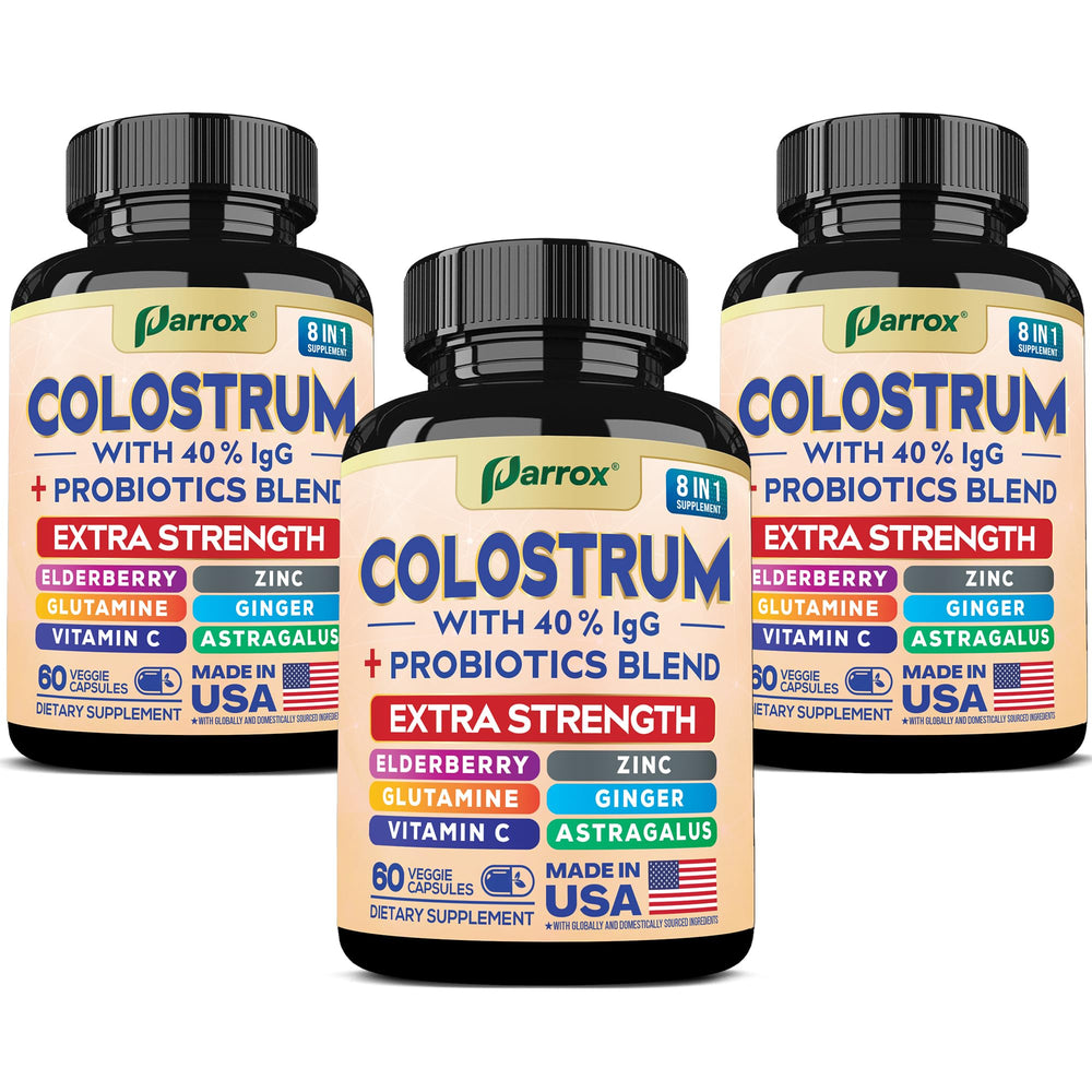 Parrox Colostrum Capsules bottle front view
