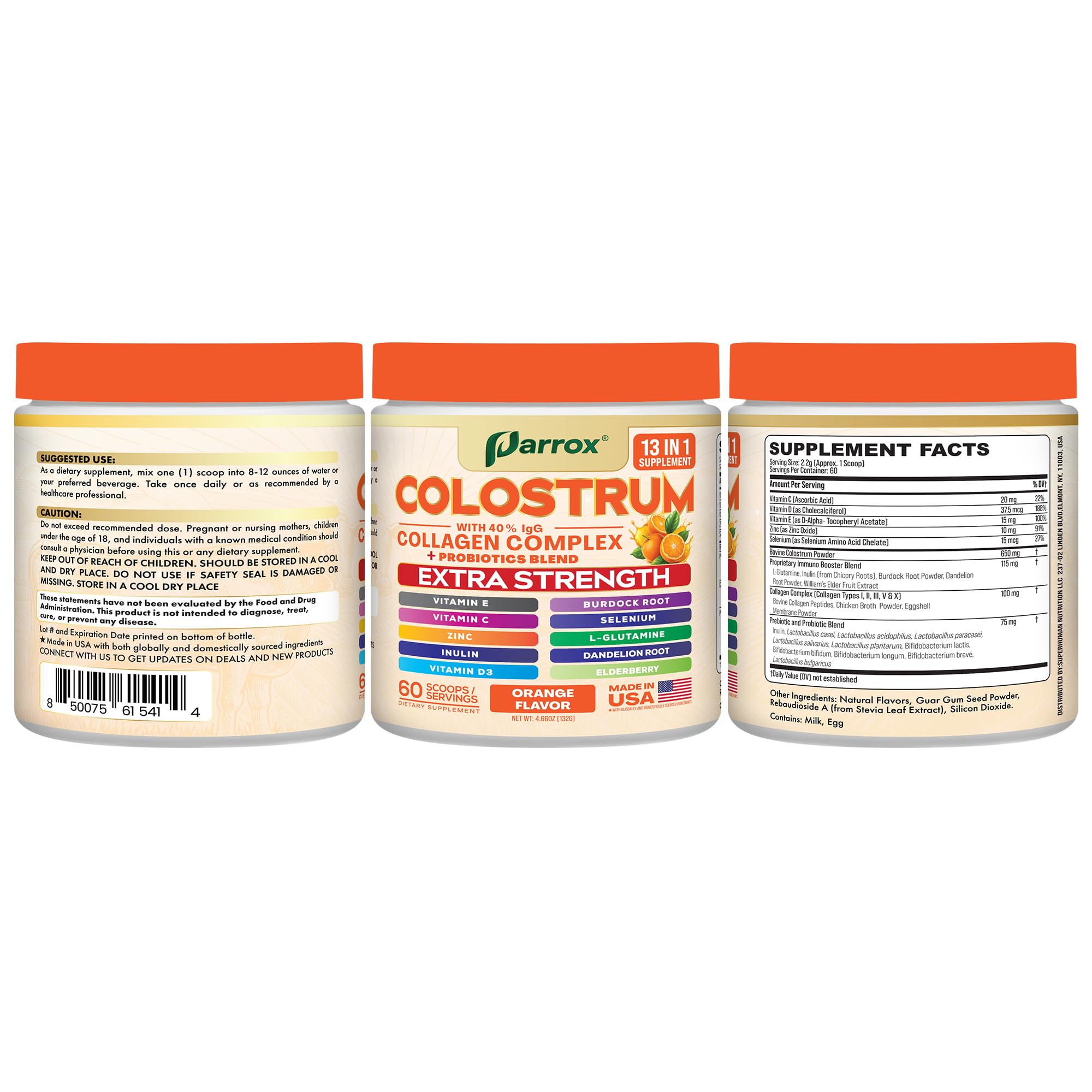 40 IgG colostrum with collagen and probiotics