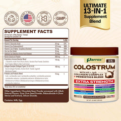 Prepared chocolate-serving image of Parrox Colostrum Powder