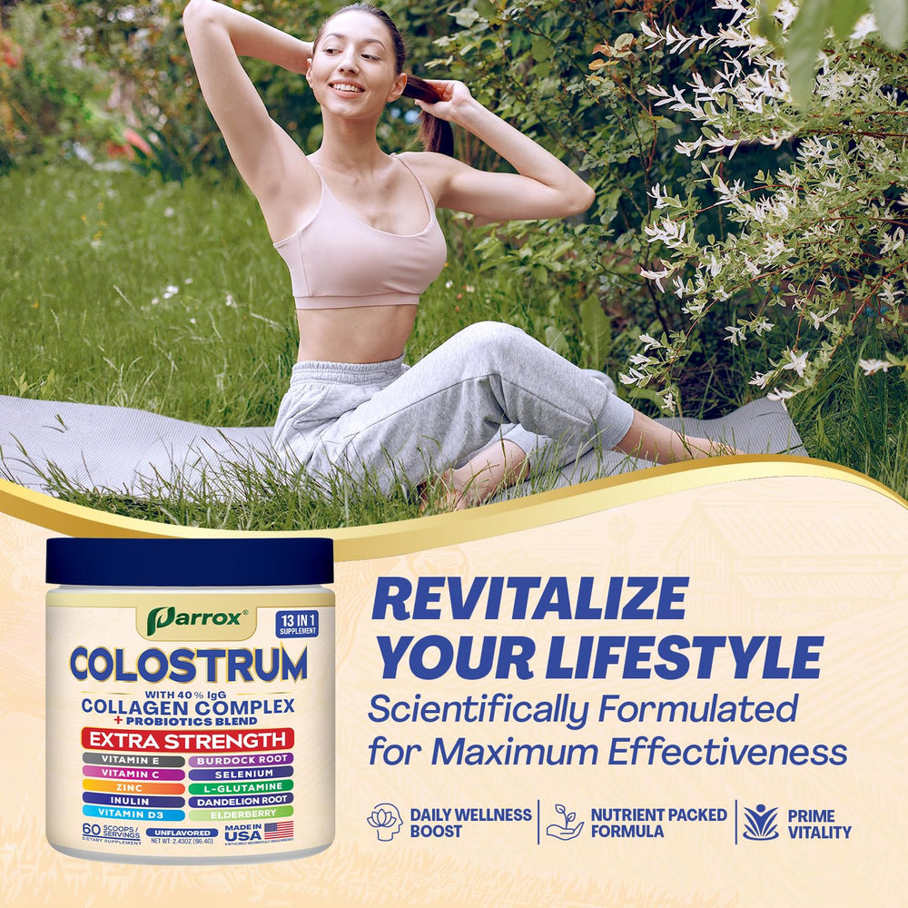 Inulin and zinc support in Parrox Colostrum Powder