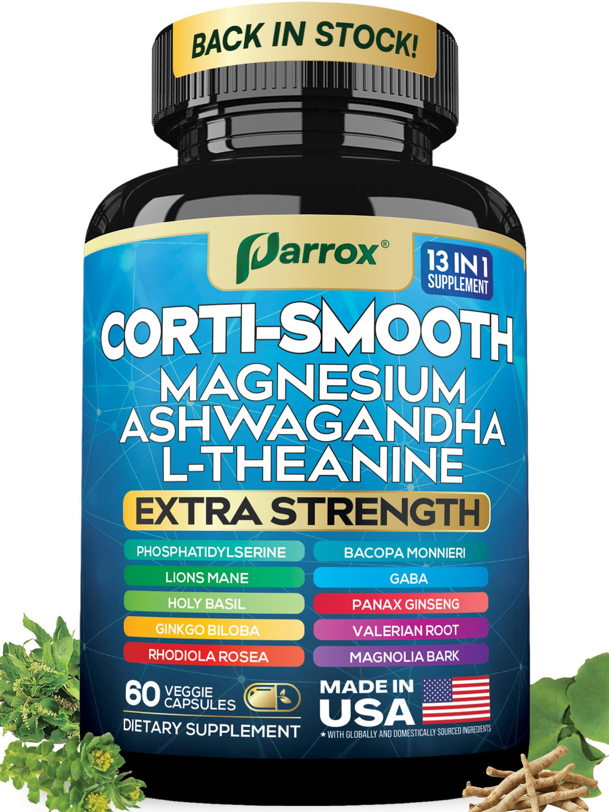 Parrox Corti-Smooth bottle with 60 capsules