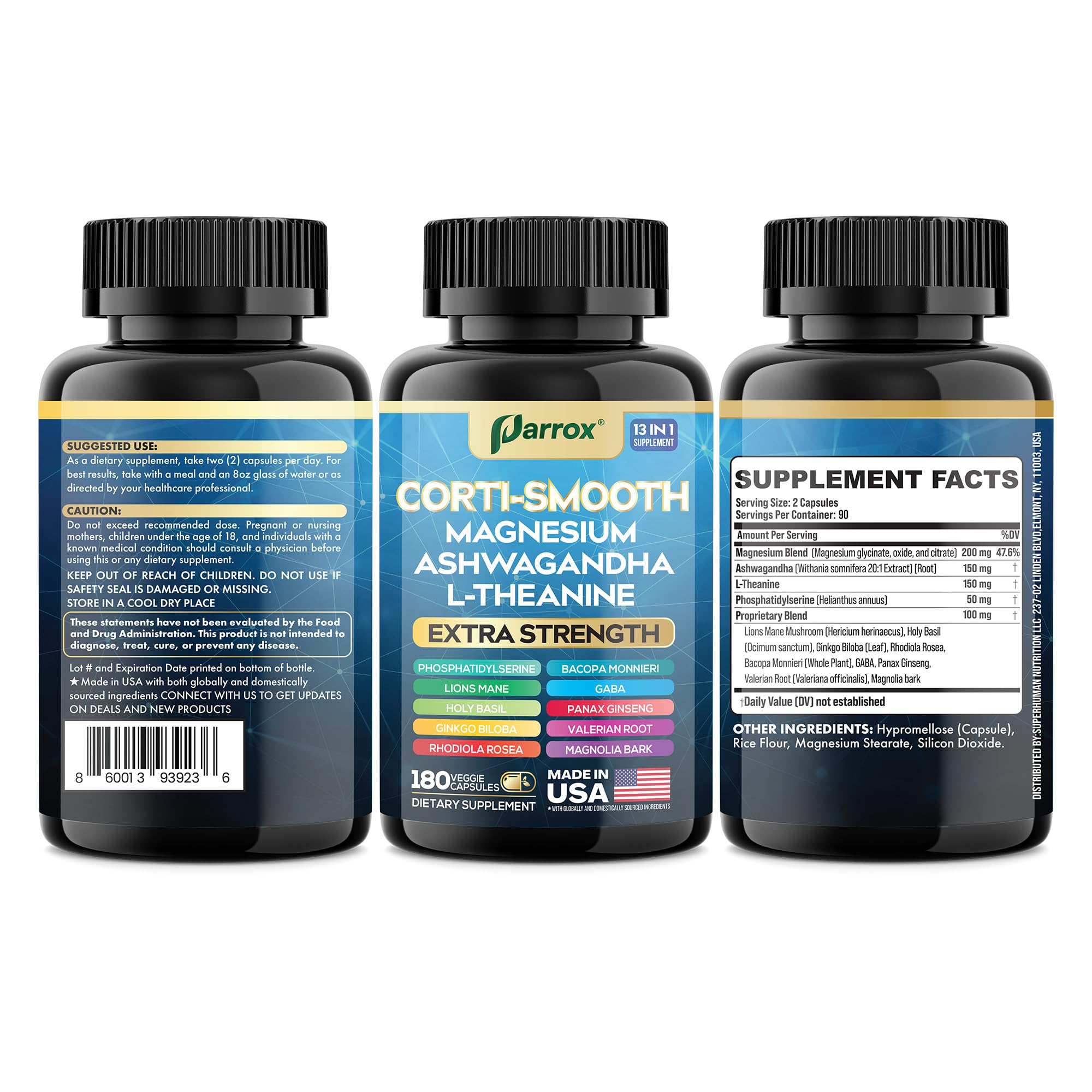 Convenient daily capsule for cortisol support and overall wellness