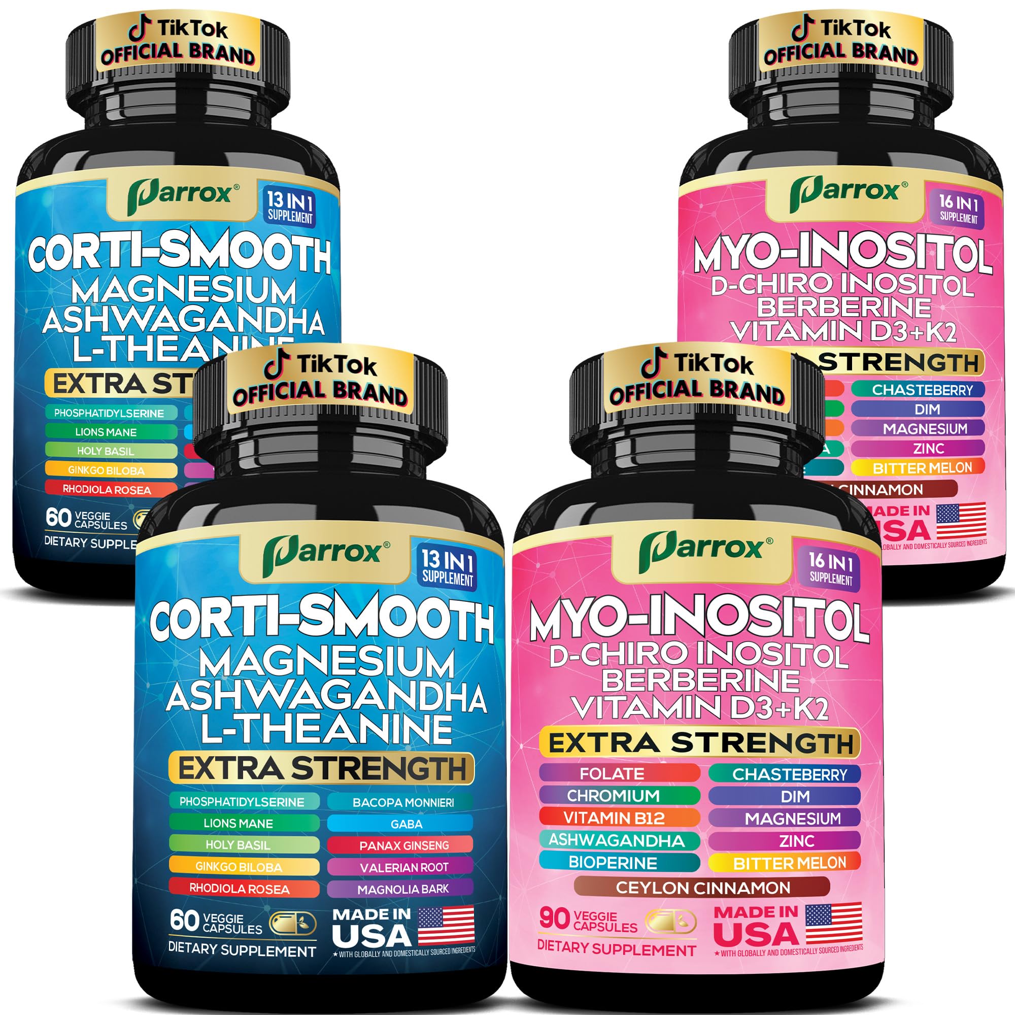 Packaging for Parrox Cortisol & Myo-Inositol Bundle