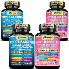 Packaging for Parrox Cortisol & Myo-Inositol Bundle