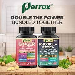 Ginseng and ginkgo biloba imagery representing the bundle