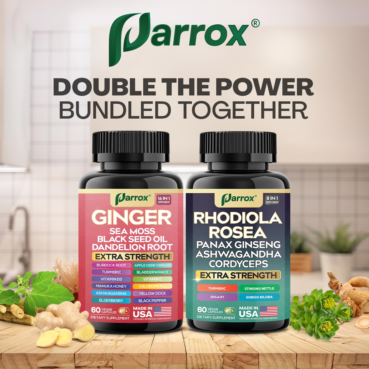 Ingredients graphic for Parrox Dynamic Duo