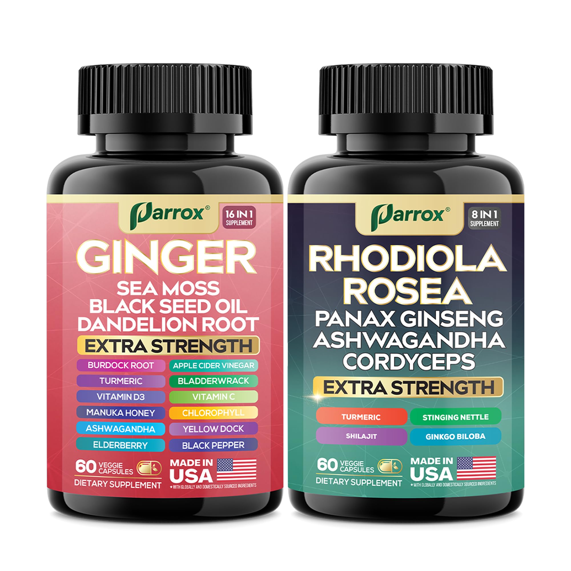 Parrox Dynamic Duo packaging and branding layout