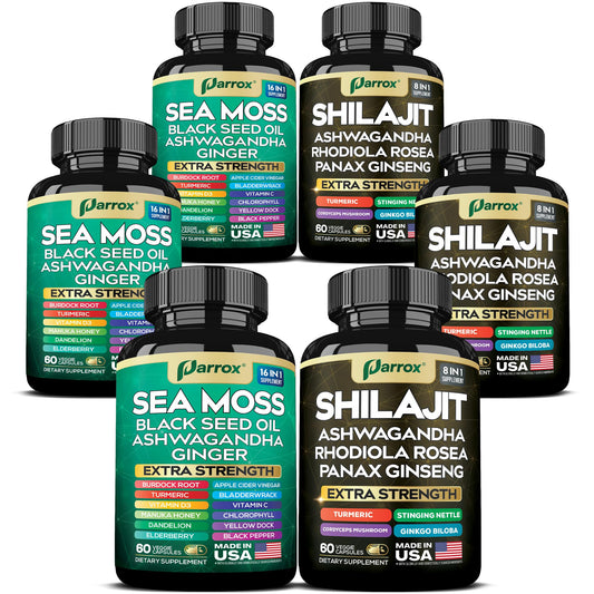 Parrox Dynamic Vitality Bundle 3 Pack packaging with two bottles