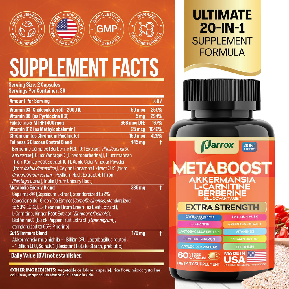 Graphic illustrating the 20-in-1 plant-based formula
