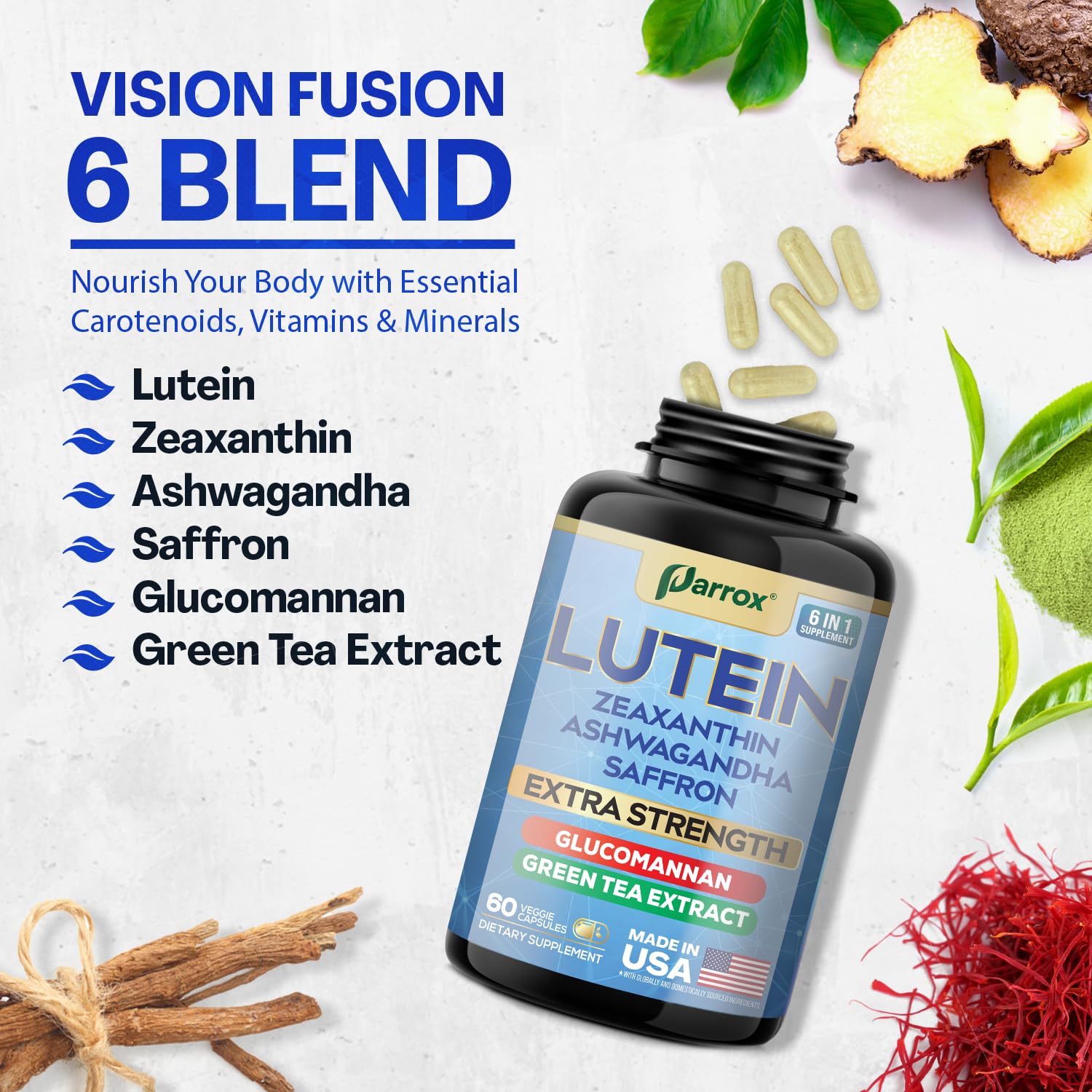 Glucomannan fiber in Parrox capsules