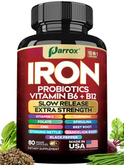Front view of Parrox Iron Supplement bottle