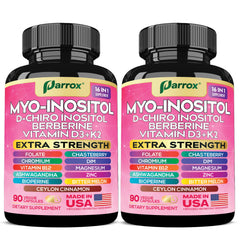 Parrox Myo-Inositol 16-in-1 bottle front view in a two-pack for daily balance