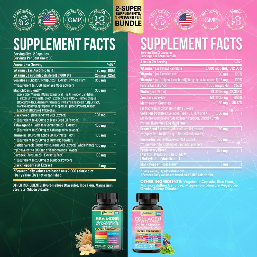 Sea Moss 16-in-1 capsule bottle close-up