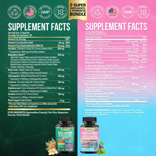 Sea Moss 16-in-1 capsule bottle close-up