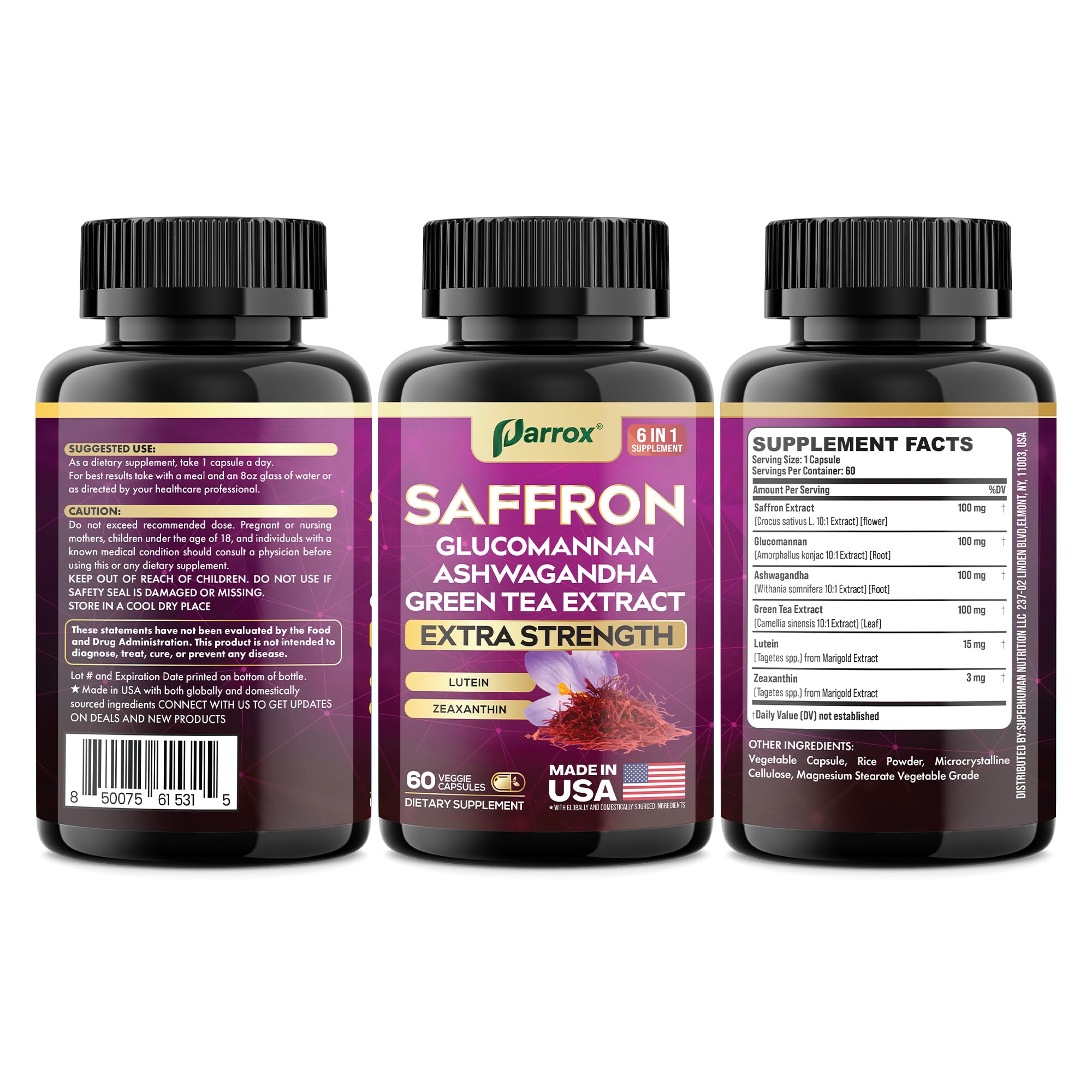 Parrox Saffron 3-pack bundle packaging