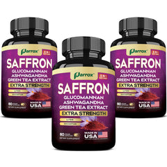 Parrox Saffron 3-pack bottle for 6-month supply