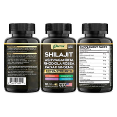 Lifestyle shot of a person taking Parrox Shilajit 8-in-1 capsules