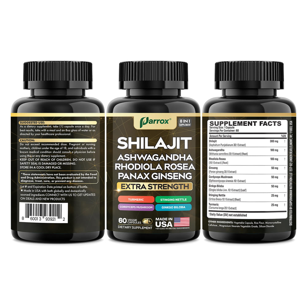Assorted botanicals representing the 8-in-1 formula