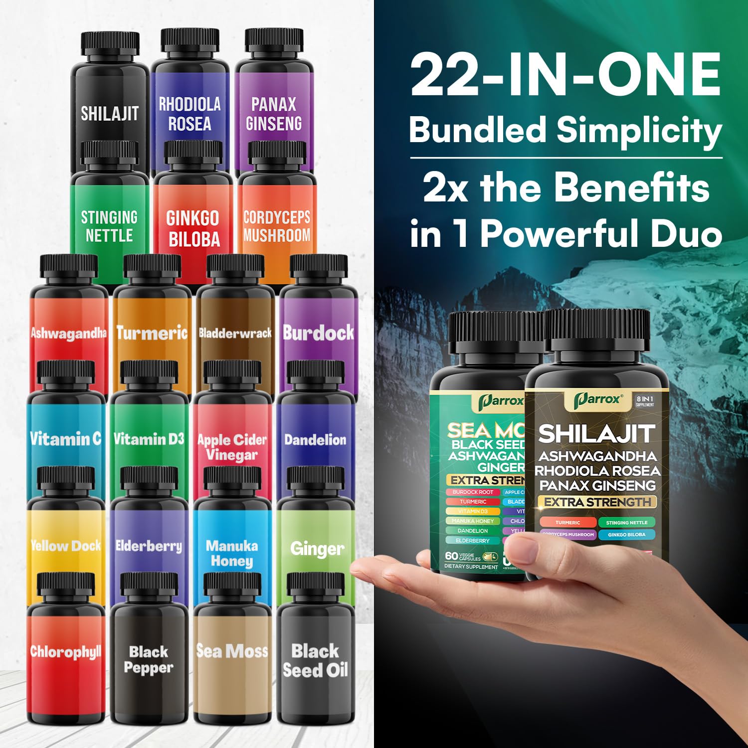 Turmeric capsules bottle