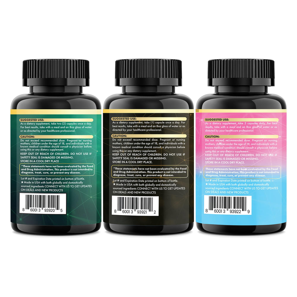 Capsules close-up showing herbal blend