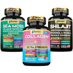 Parrox Ultimate Wellness Trio packaging and branding