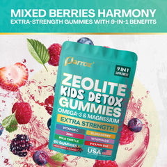 Vitamin D3, Zinc, and B12 ingredients in Parrox Zeolite Kids Gummies