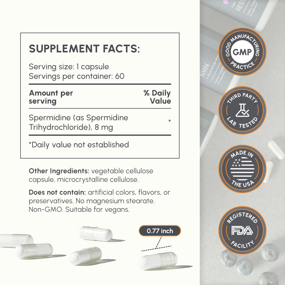 PartiQlar spermidine packaging shot emphasizes product details for informed buying.