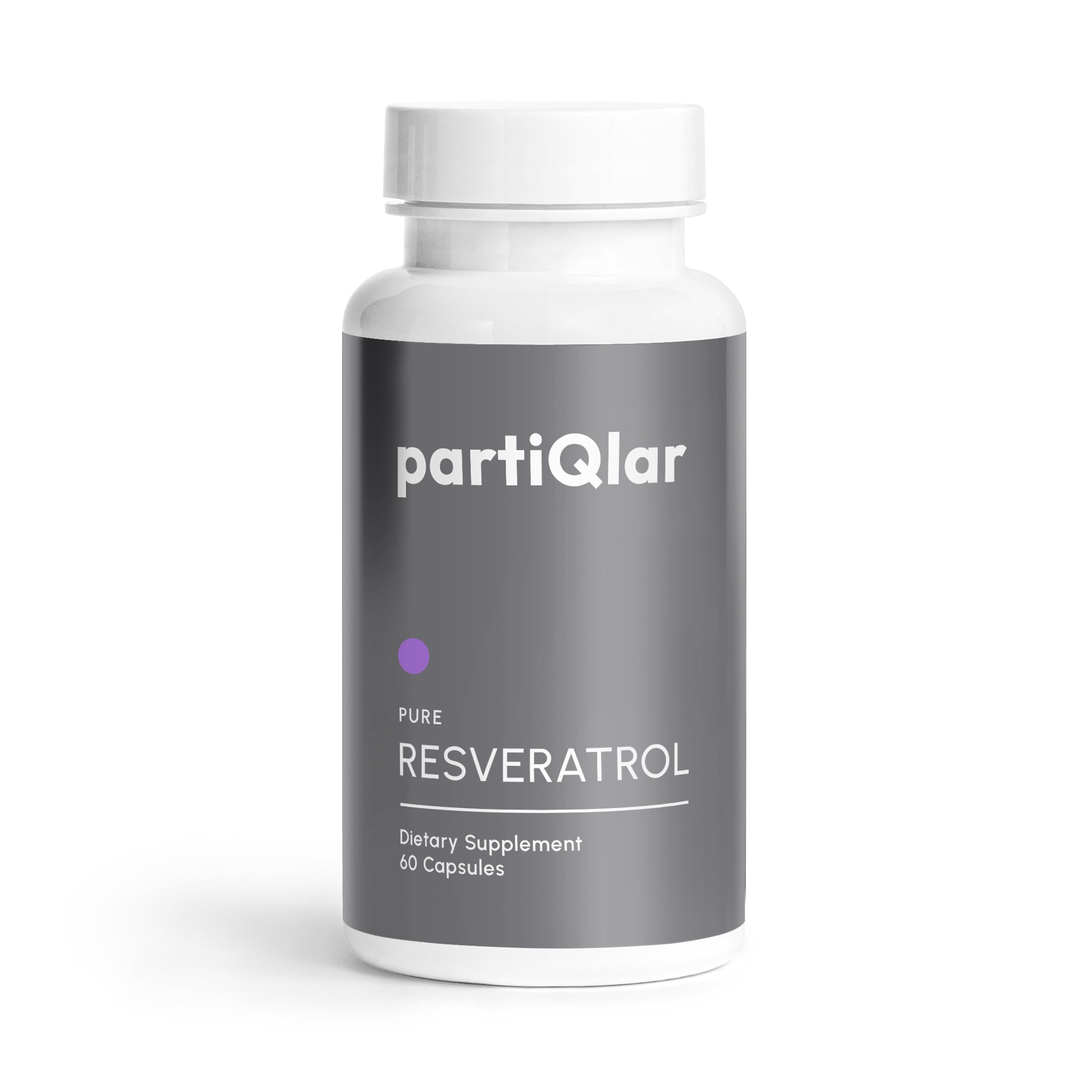 PartiQlar Trans-Resveratrol 500mg bottle label