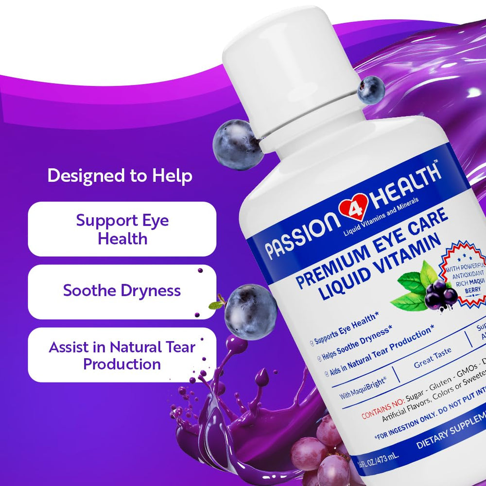 Graphic illustrating superior absorption of liquid eye vitamins