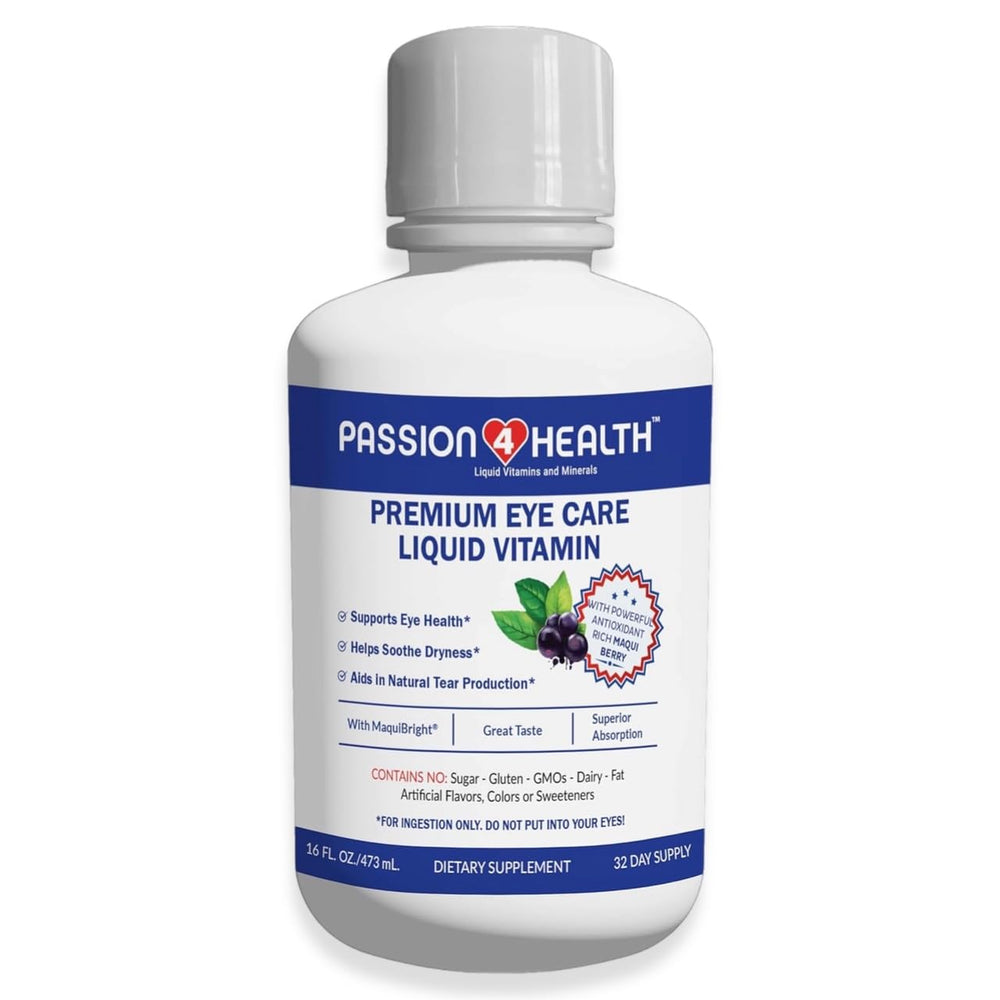Passion 4 Health Liquid Eye Vitamins bottle with Maqui Berry extract