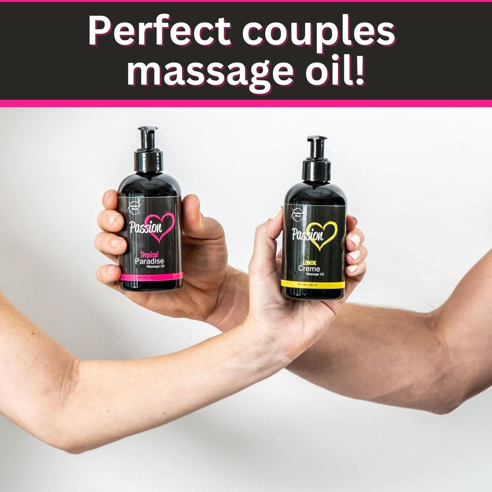Passion Massage Oil Set of 2 – Lemon Crème bottle for date night