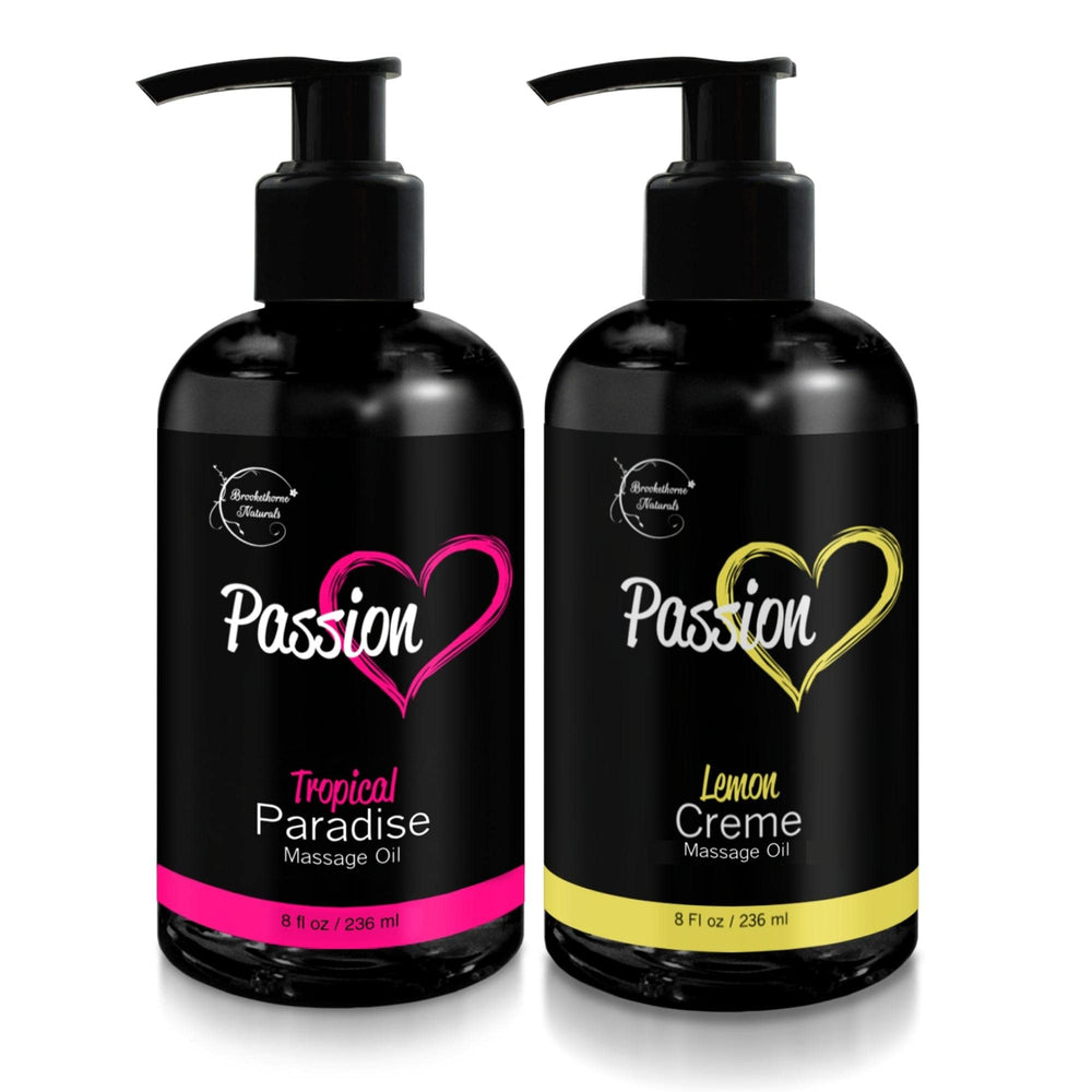 Passion Massage Oil Set of 2 – Tropical Paradise bottle for date night