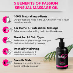 Couple enjoying a massage using Passion Massage Oil