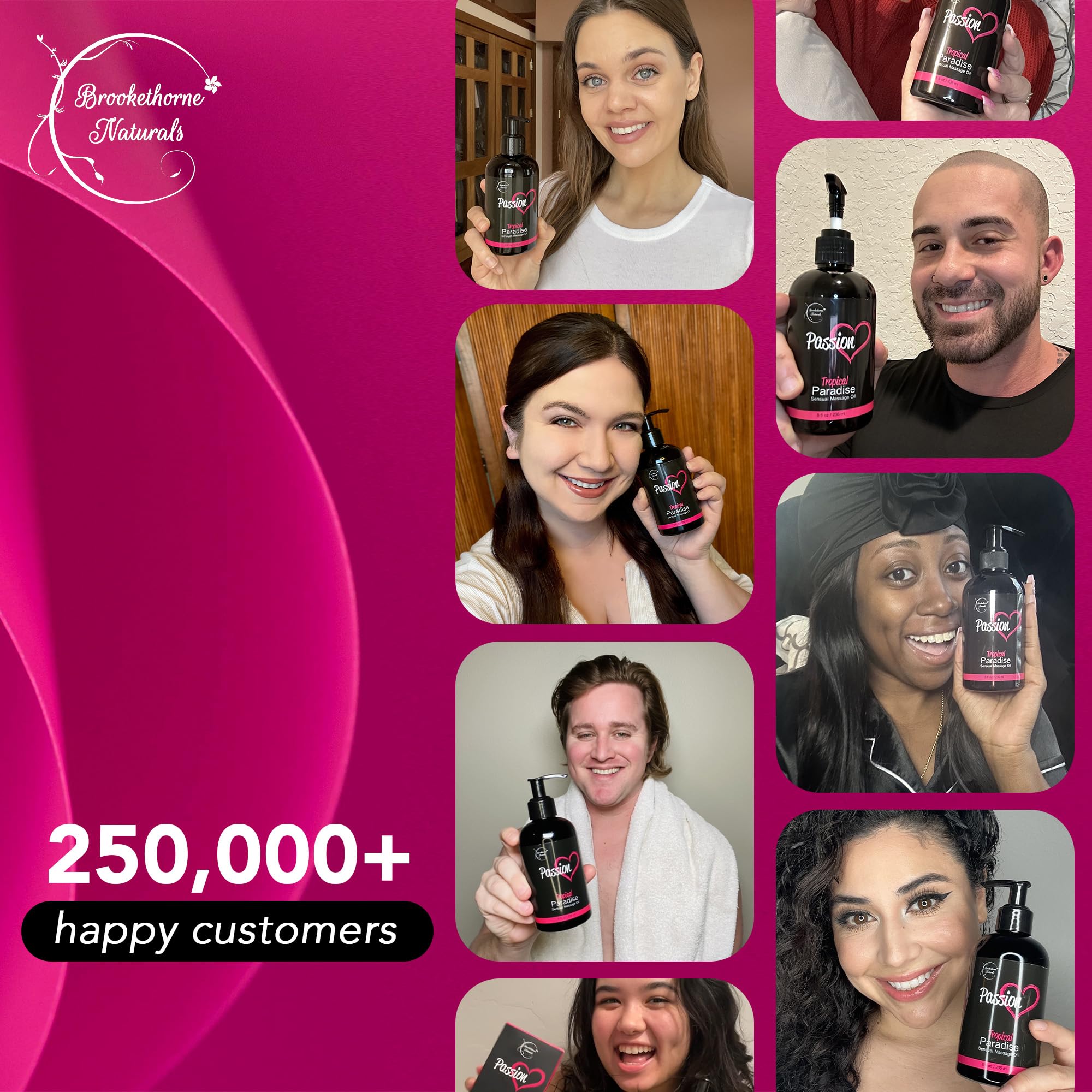 Brookethorne Naturals Passion Massage Oil product packaging